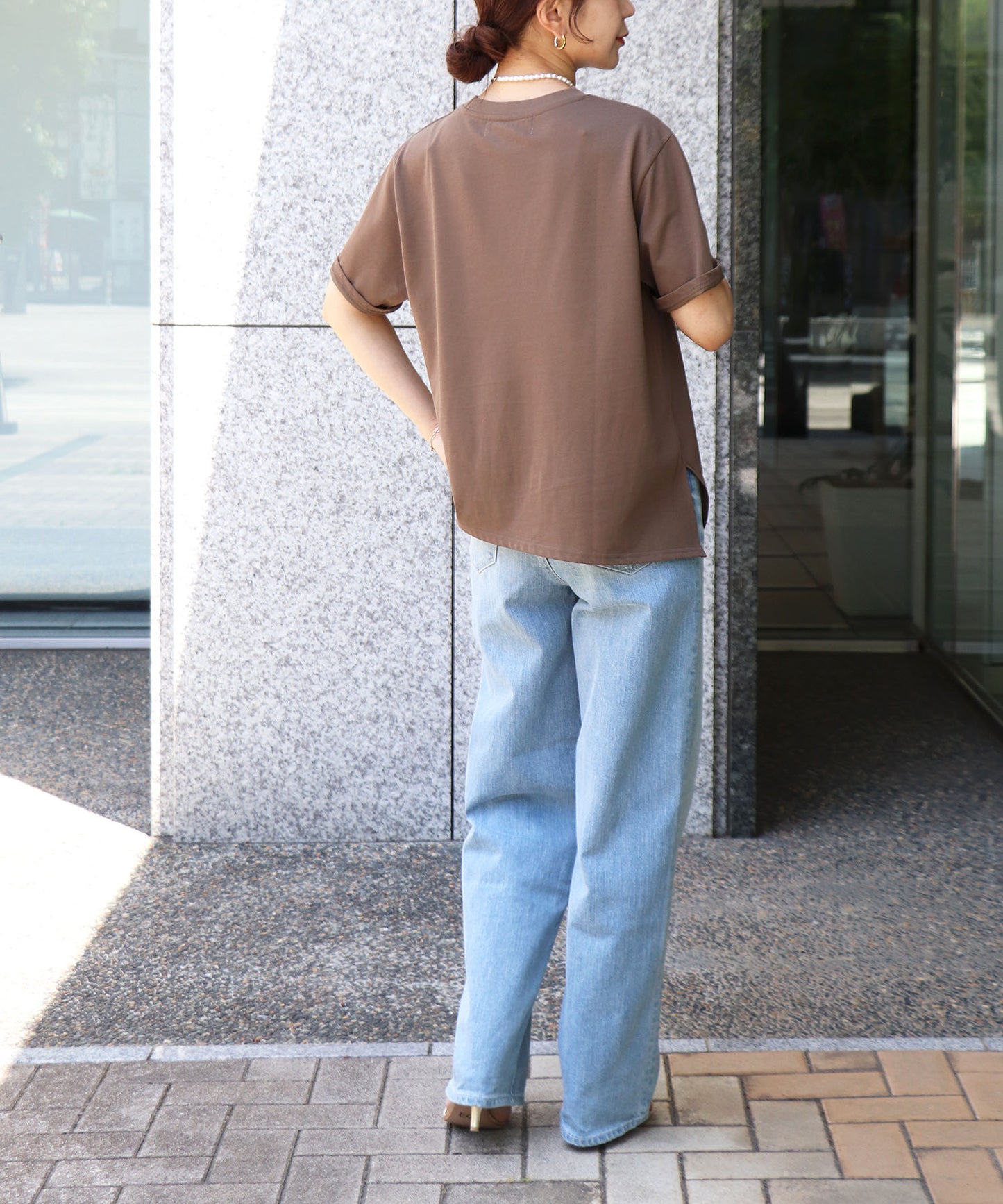 アシメヘムロゴTシャツ