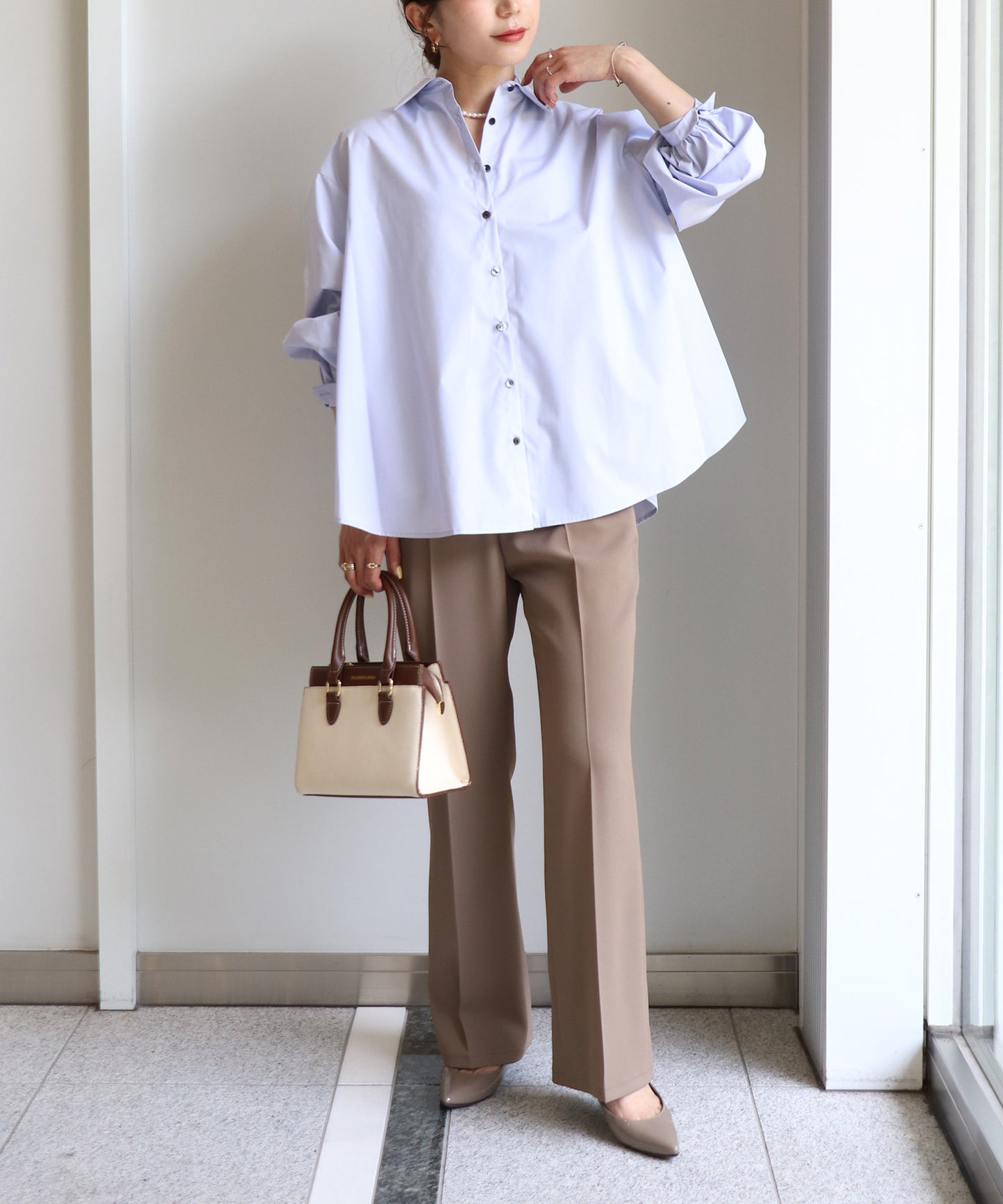 【6/5(金)～PRE ORDER開始】美脚センターシームセミフレアパンツ