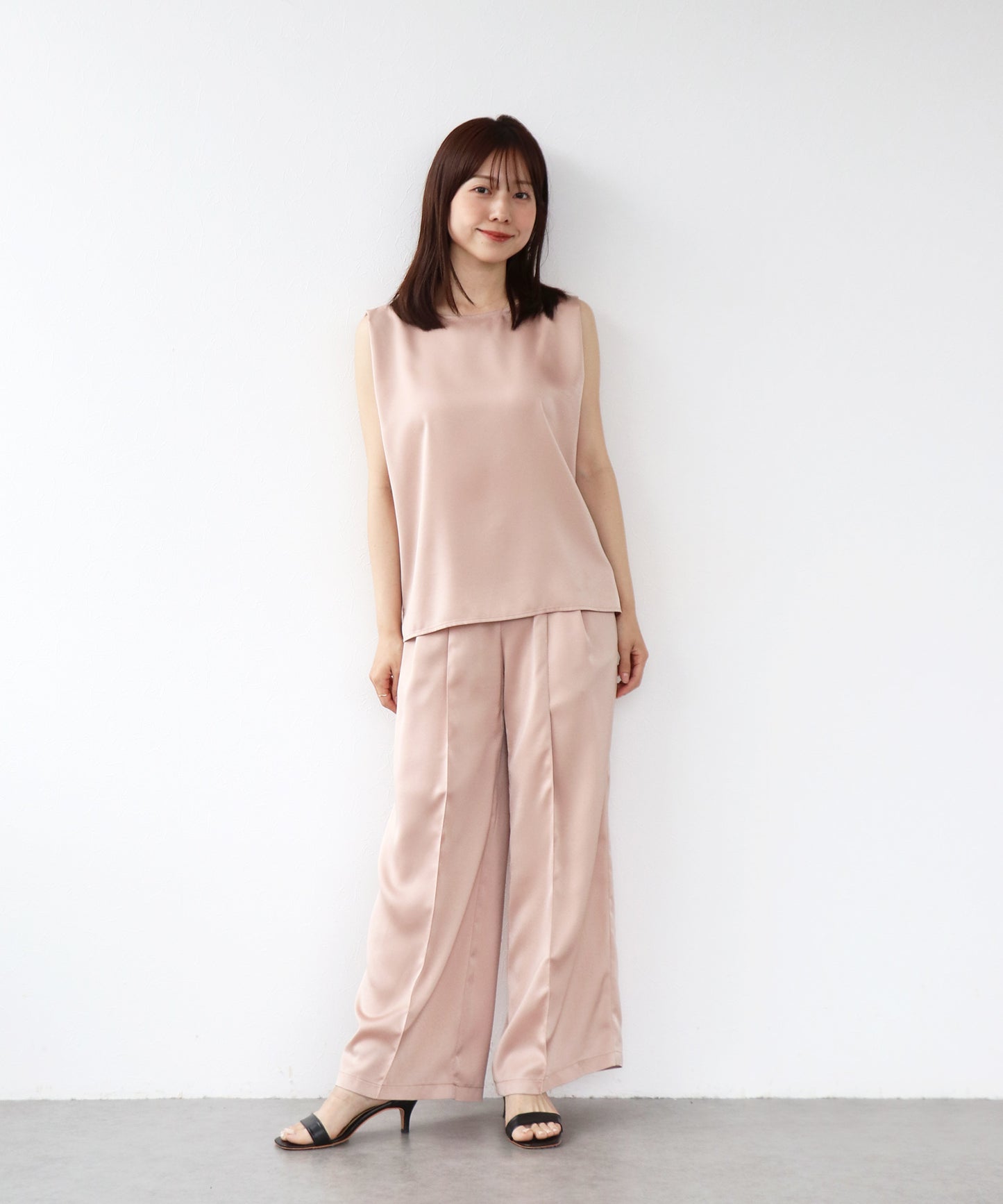 【PRE ORDER】サテンワイドパンツ（SET UP対応）