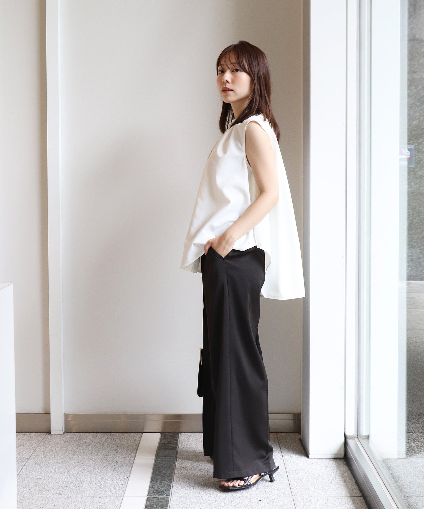 【PRE ORDER】サテンワイドパンツ（SET UP対応）