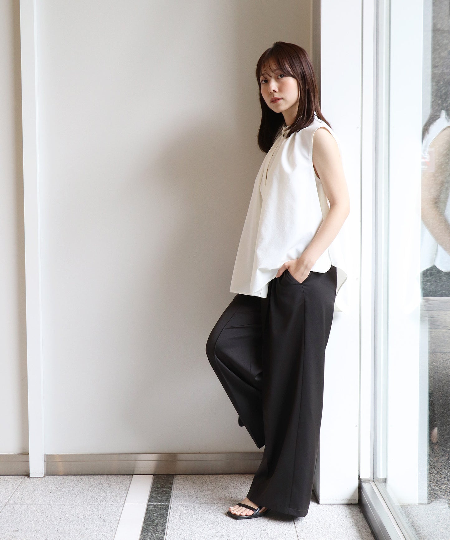 【PRE ORDER】サテンワイドパンツ（SET UP対応）