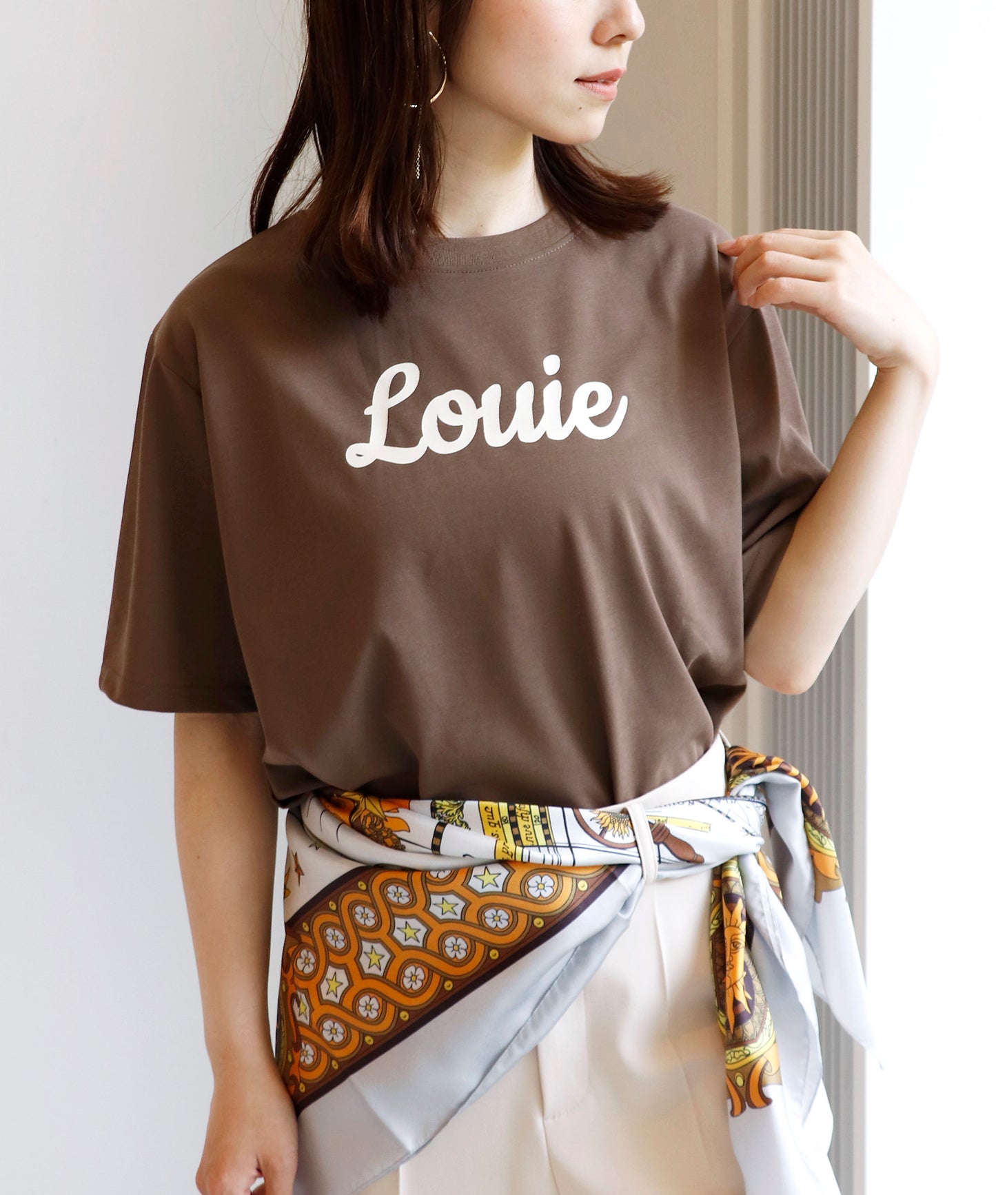 アシメヘムロゴTシャツ