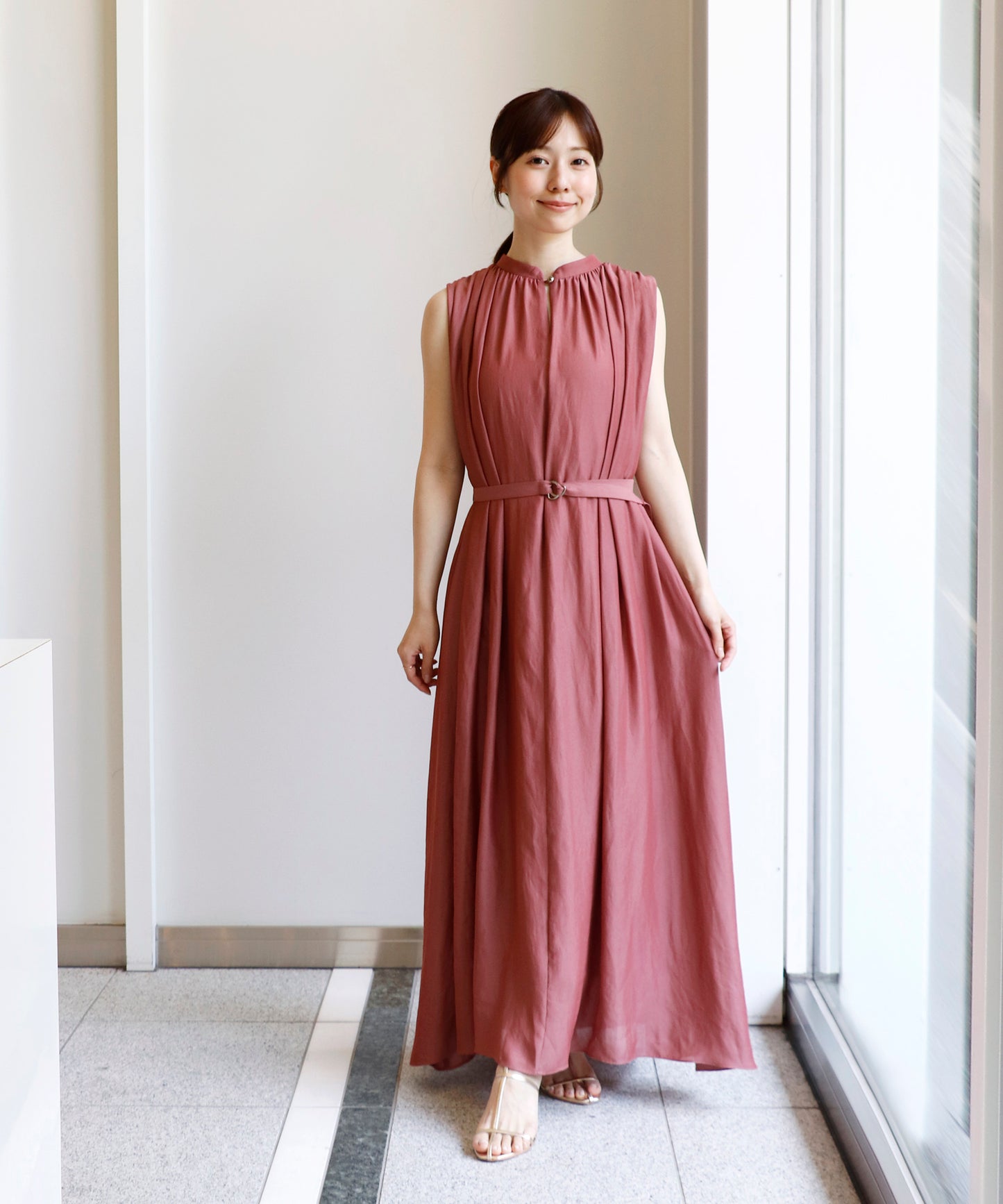 【6/5(金)～PRE ORDER開始】リラックスギャザーロングワンピース