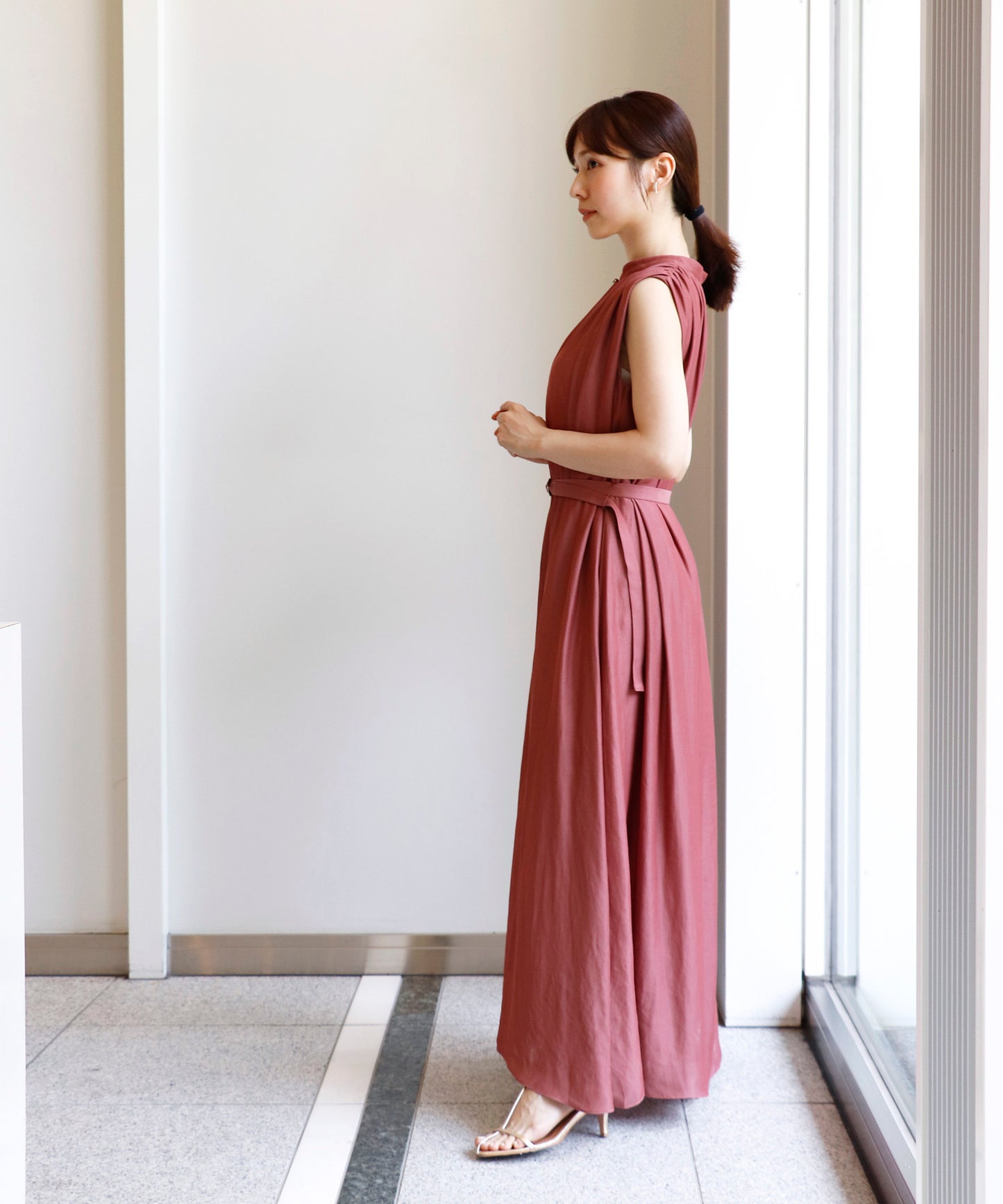 【6/5(金)～PRE ORDER開始】リラックスギャザーロングワンピース