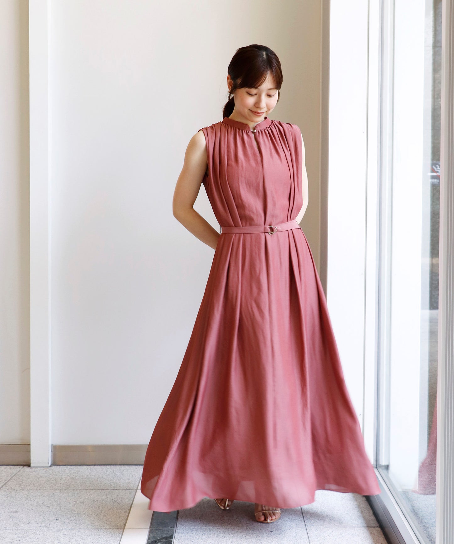 【6/5(金)～PRE ORDER開始】リラックスギャザーロングワンピース