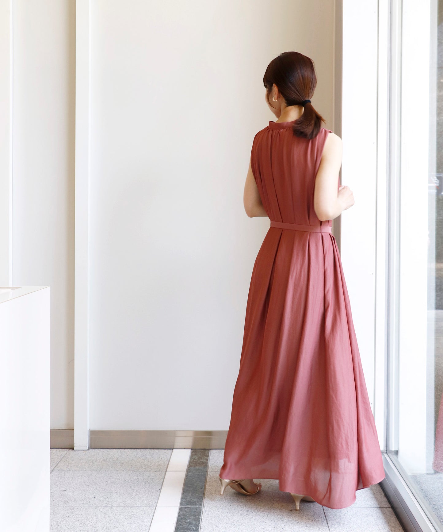【6/5(金)～PRE ORDER開始】リラックスギャザーロングワンピース