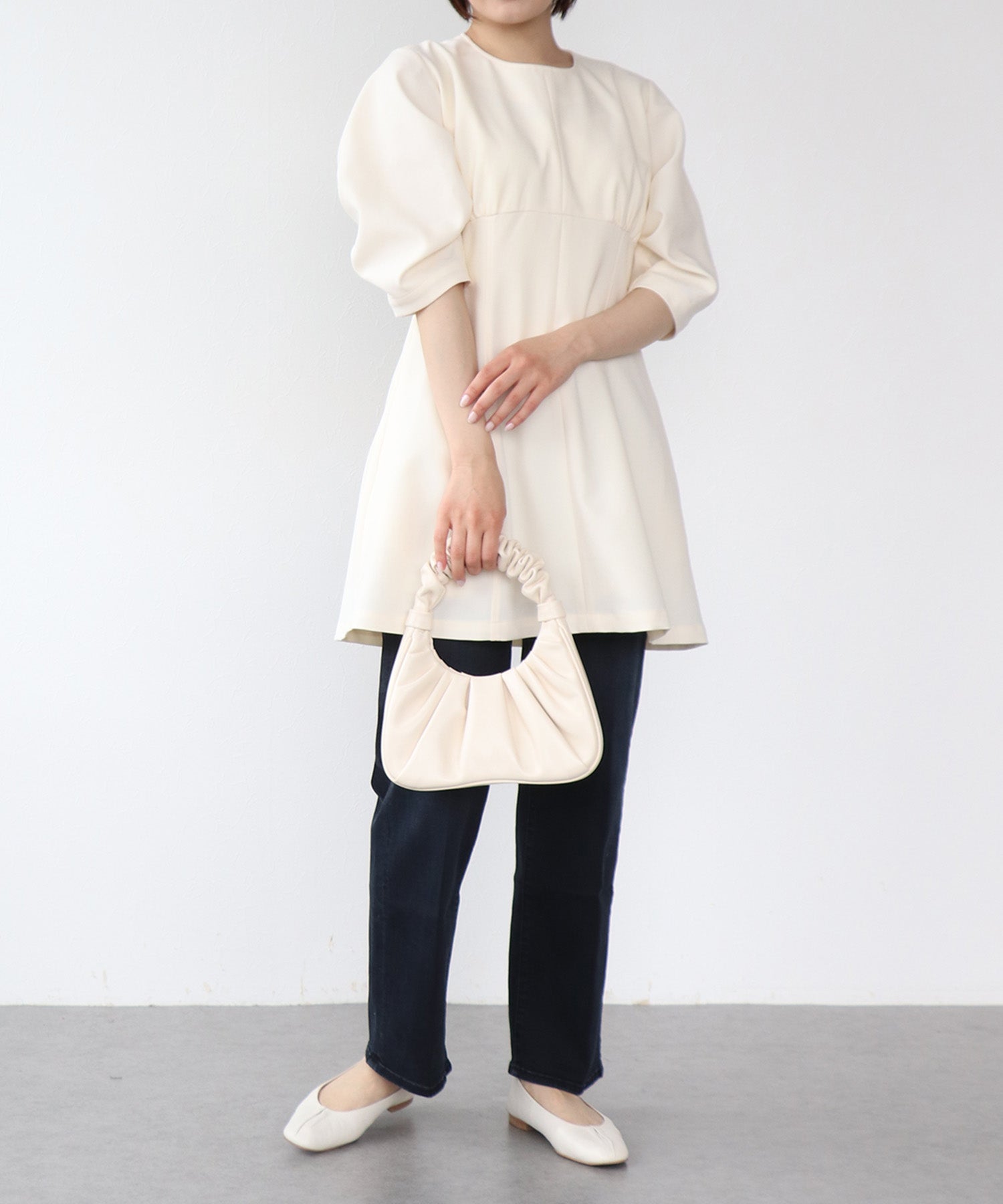 アイボリー 154cm/Fサイズ着用※商品画像は丈が2cm長くなっております。