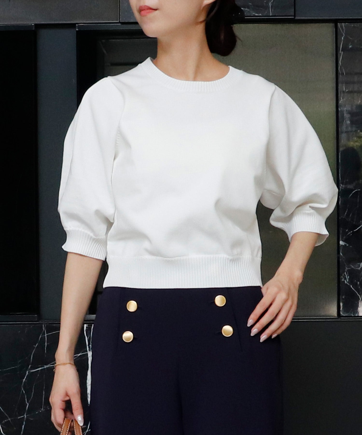 洗える】タックパフスリーブニット – Sirin Online Store