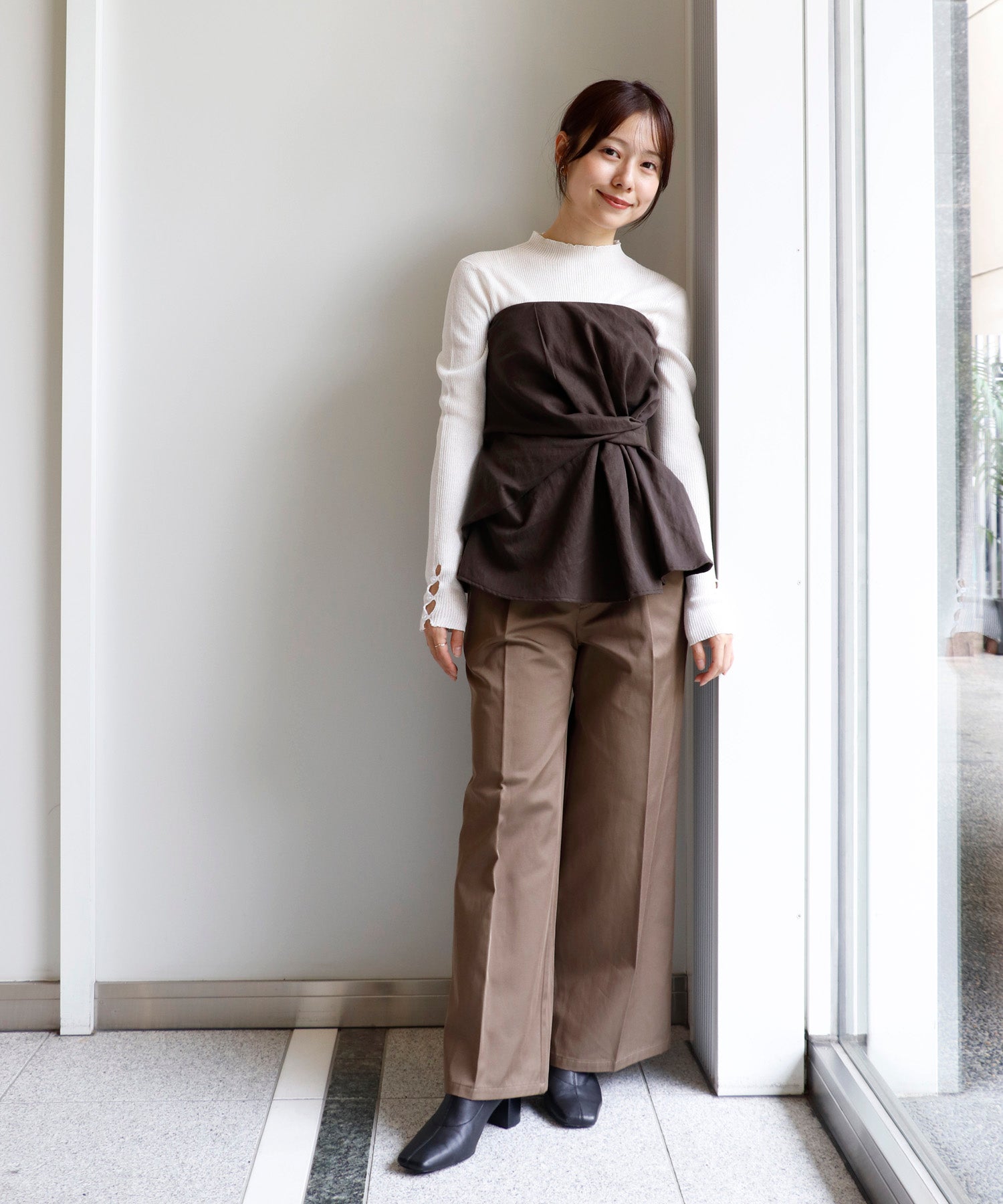 model:150cm　着用サイズ：Fサイズ
