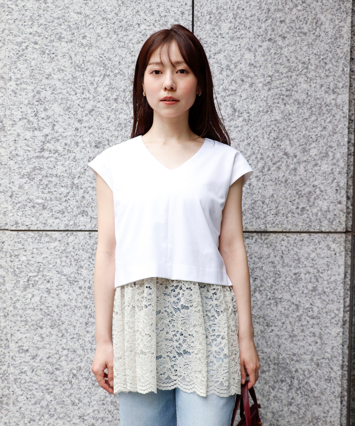 model：150cm　着用：Fサイズ