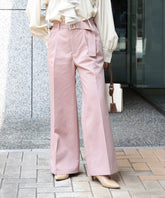 ベルト付きチノワイドパンツ