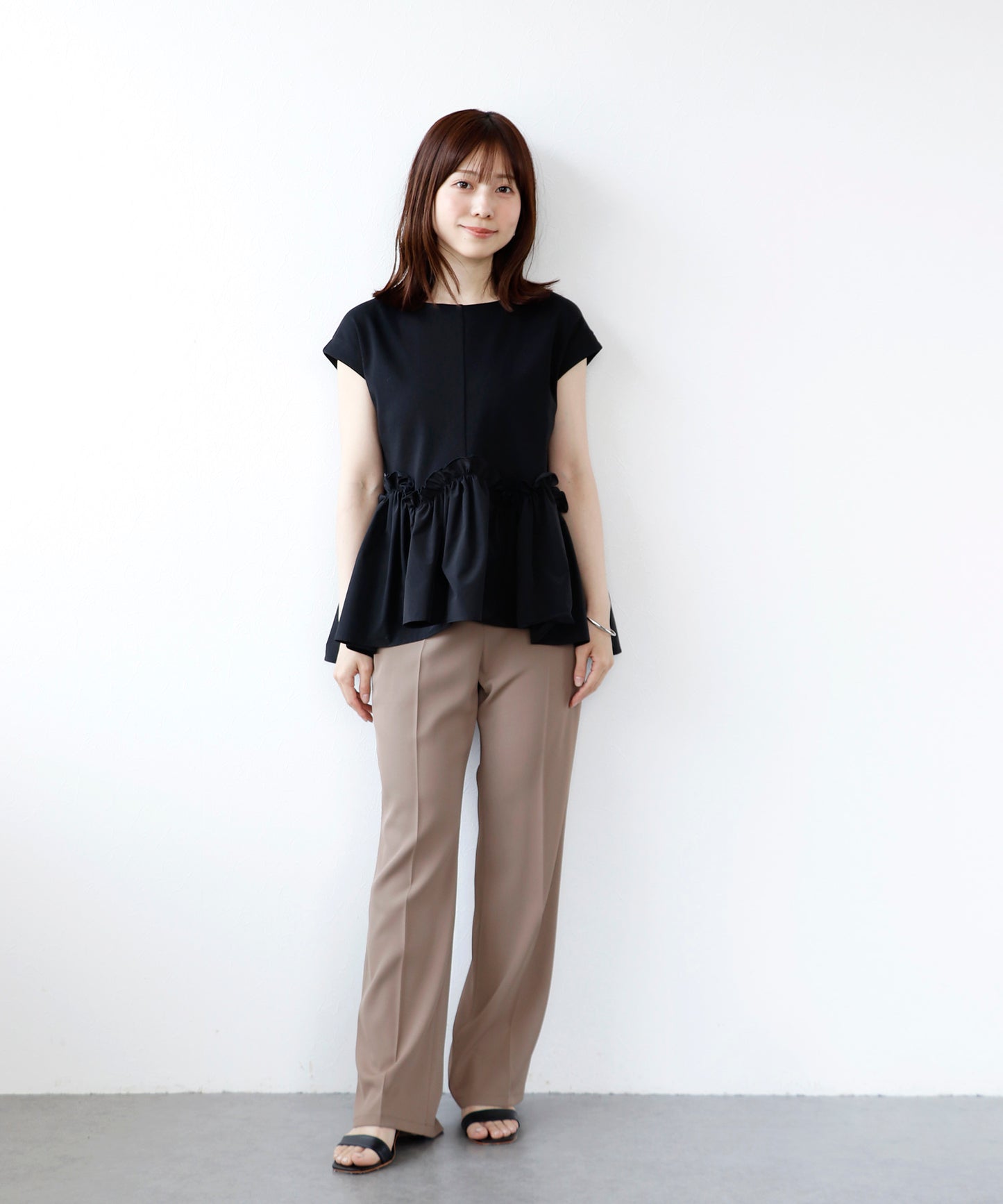 【6/5(金)～PRE ORDER開始】ドッキングペプラムデザイントップス