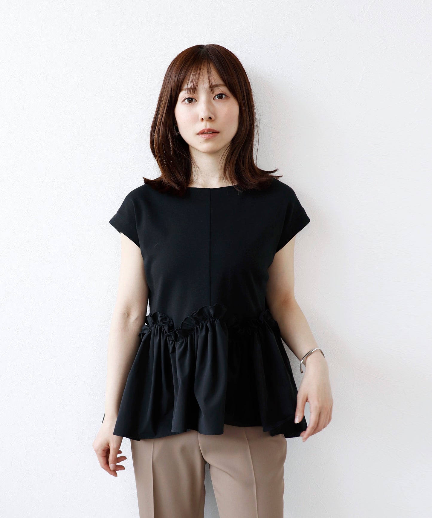 model:150cm　着用サイズ：Fサイズ