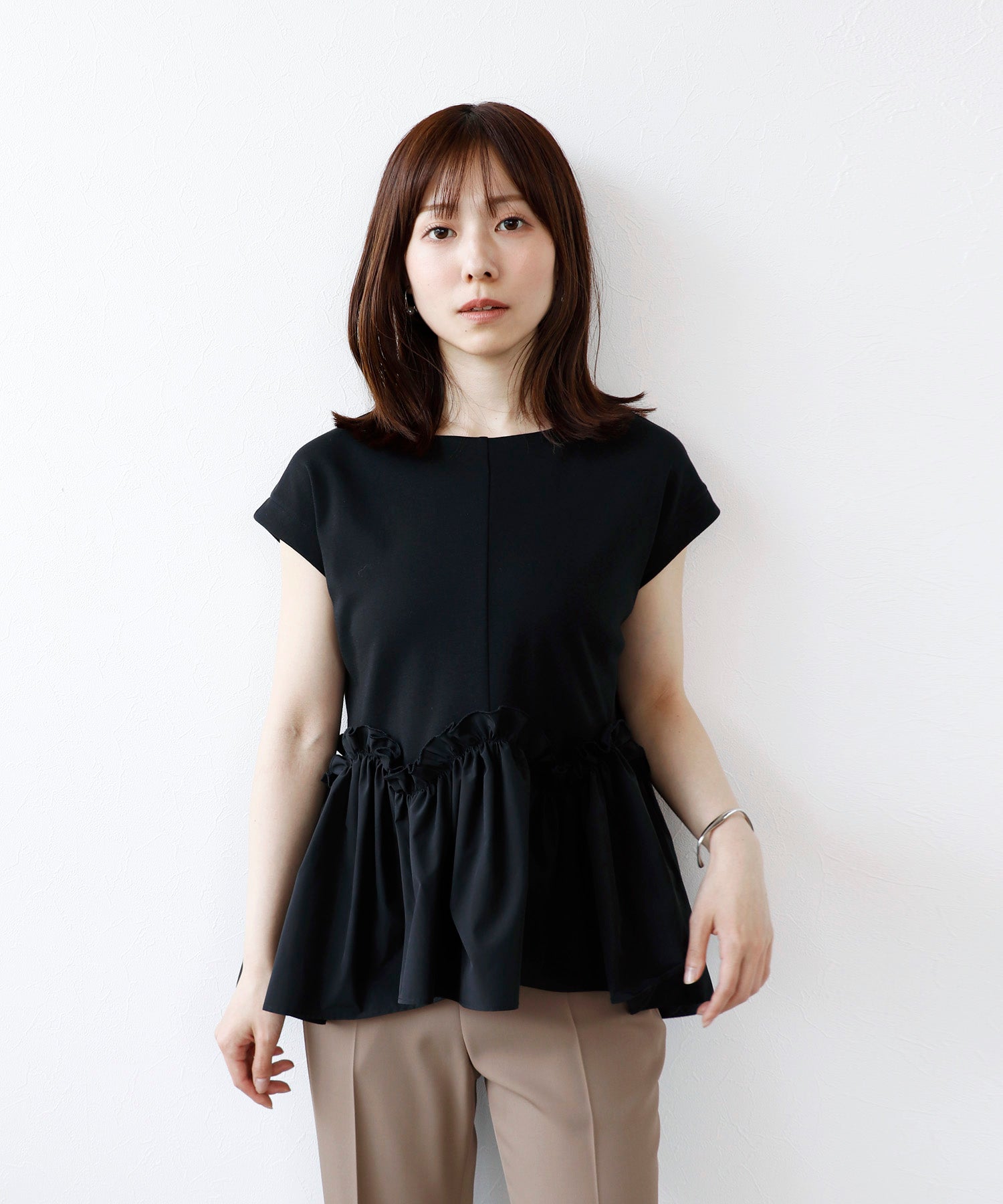model:150cm　着用サイズ：Fサイズ