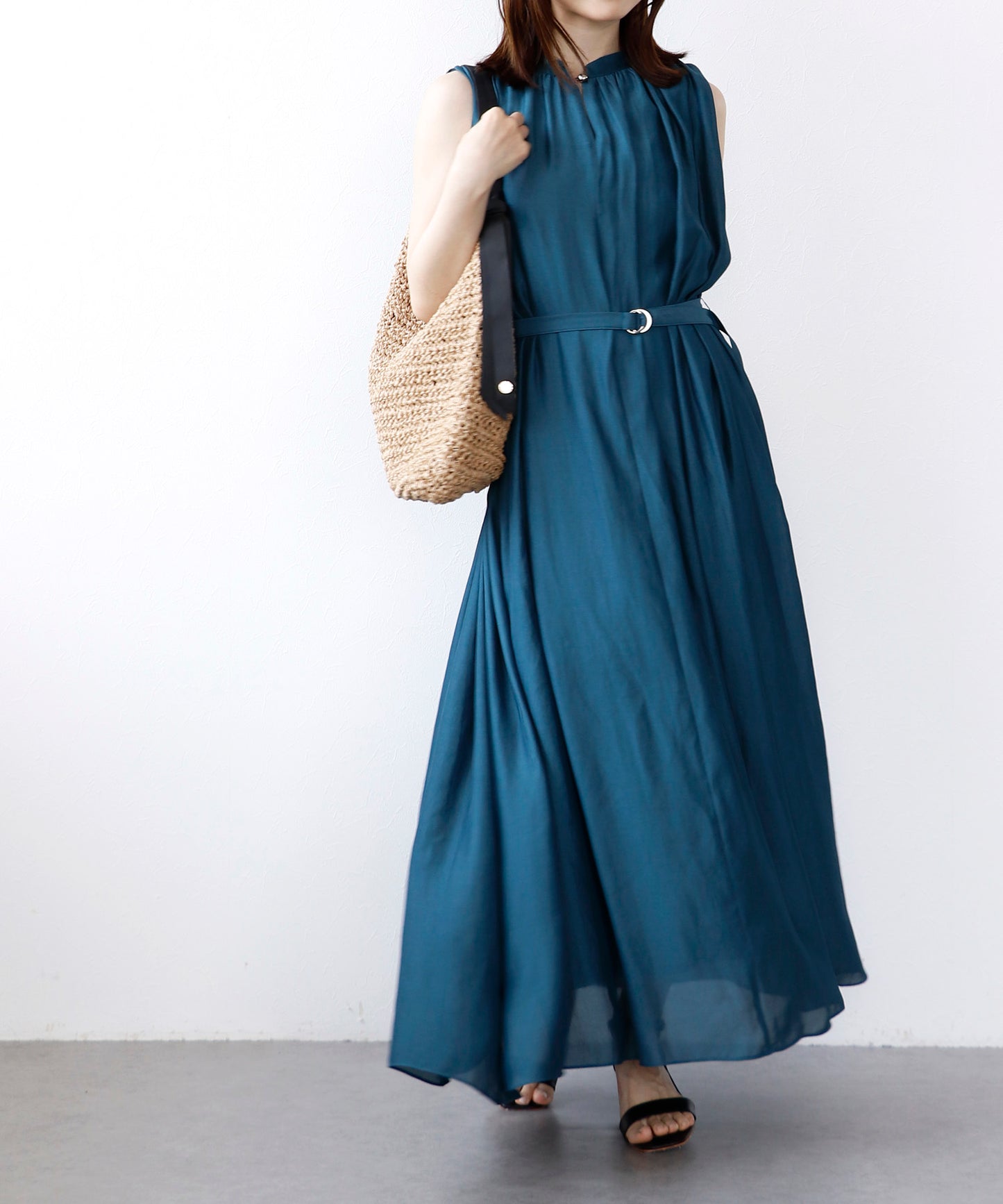 【6/5(金)～PRE ORDER開始】リラックスギャザーロングワンピース