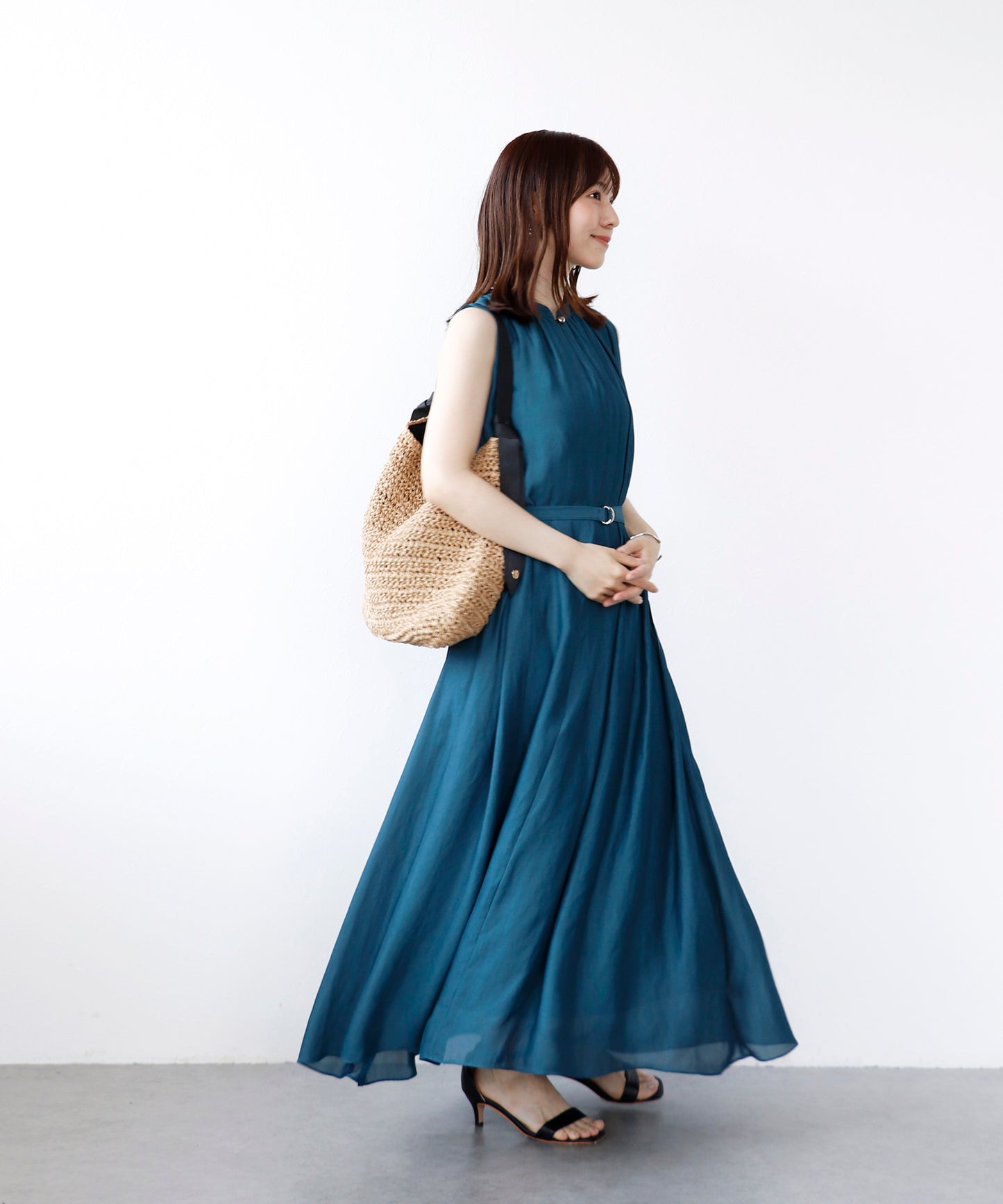 【6/5(金)～PRE ORDER開始】リラックスギャザーロングワンピース