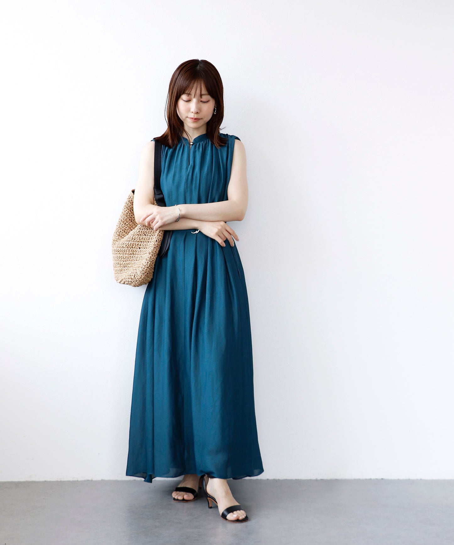 【6/5(金)～PRE ORDER開始】リラックスギャザーロングワンピース