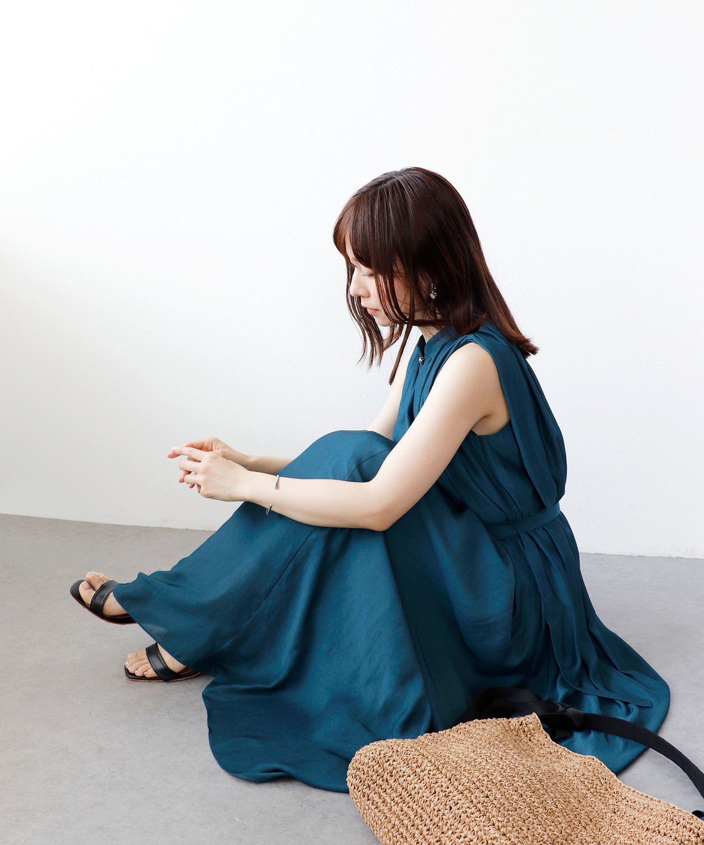 【6/5(金)～PRE ORDER開始】リラックスギャザーロングワンピース