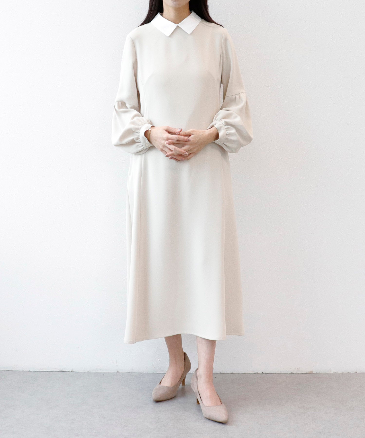 ベージュ/155cm Sサイズ着用