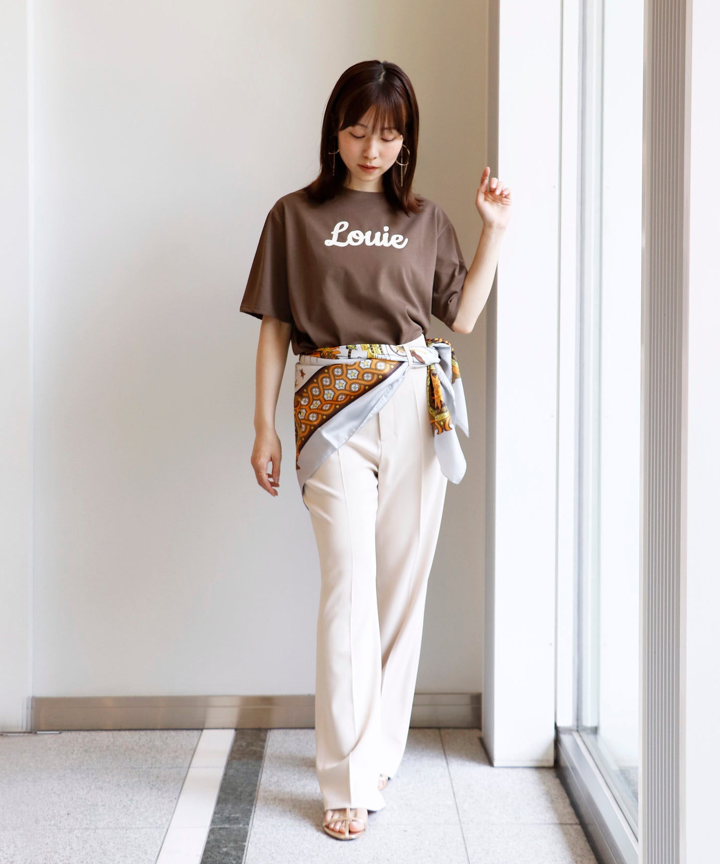 アシメヘムロゴTシャツ