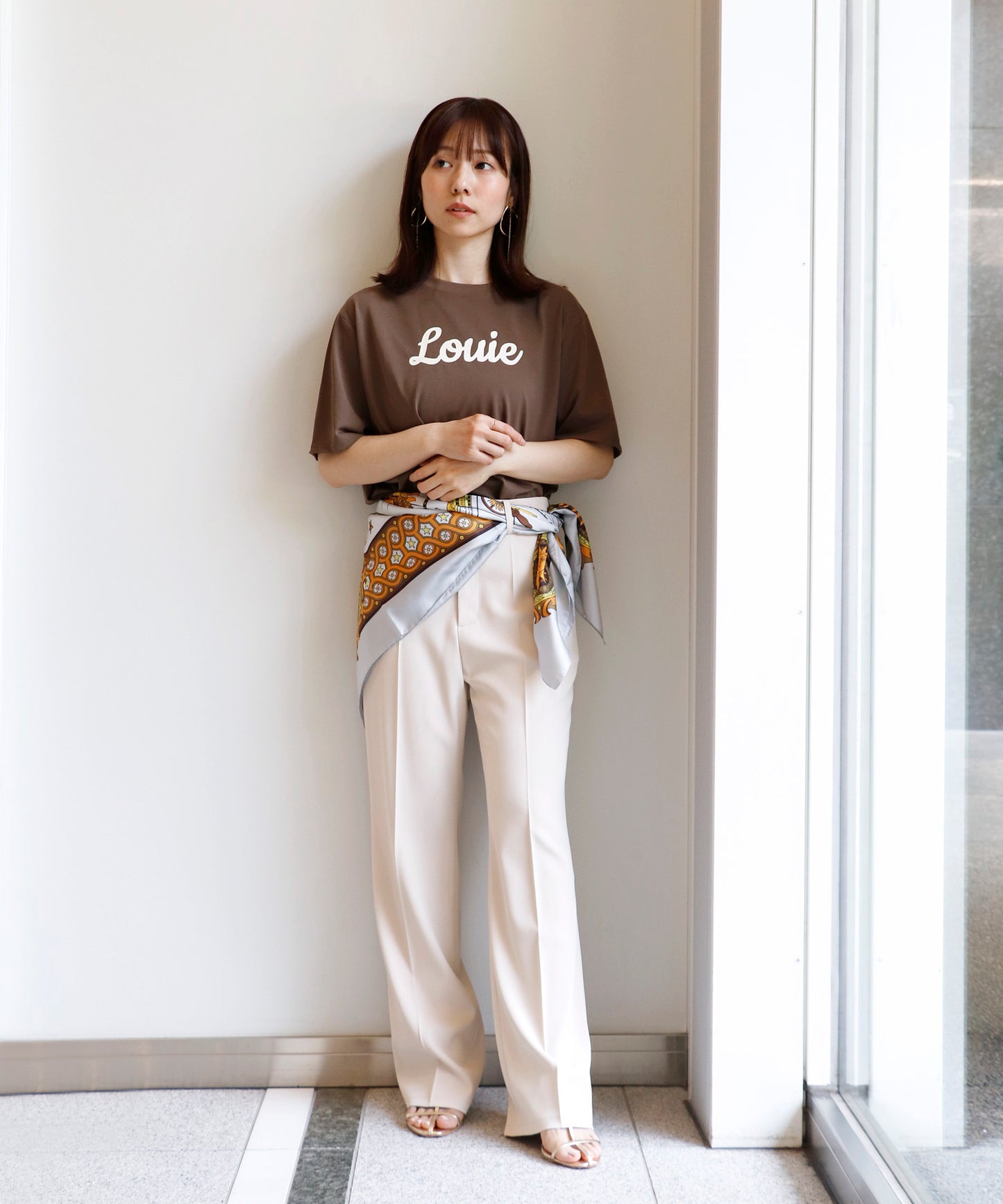 アシメヘムロゴTシャツ