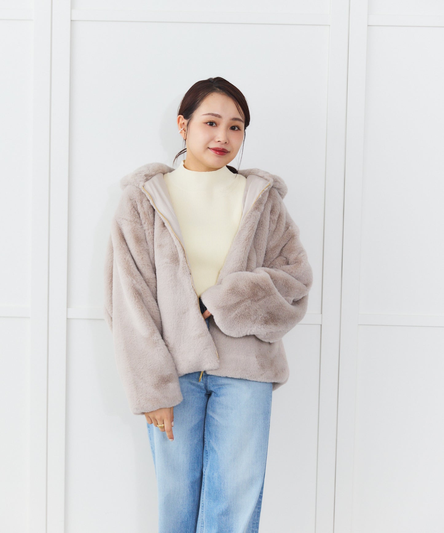 【TATRAS】 YUMOLA フーデッドファーブルゾン