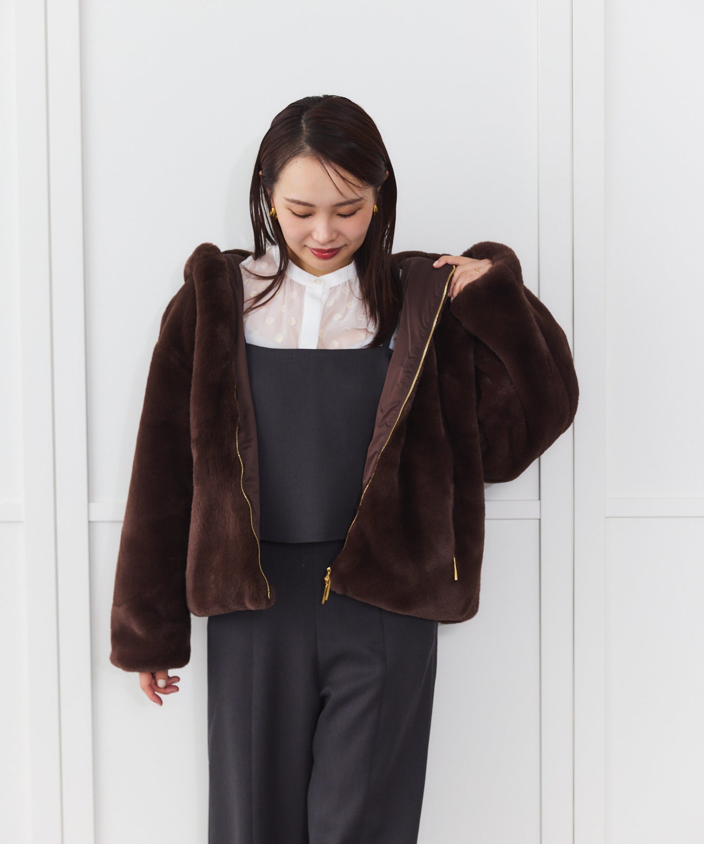 【TATRAS】 YUMOLA フーデッドファーブルゾン